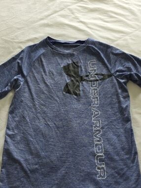 Under Armour Navy Heather Short Sleeve Logo Tee